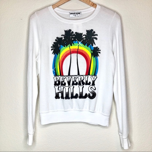 NWT Dream Scene Beverly Hills Rainbow Sweatshirt - Picture 2 of 7